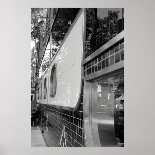 Art Deco Restaurant Außenposter Poster (Vorne)