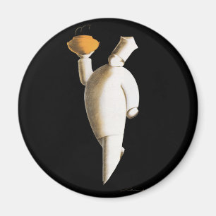 Art Deco Restaurant Koch, Vintages Business Magnet