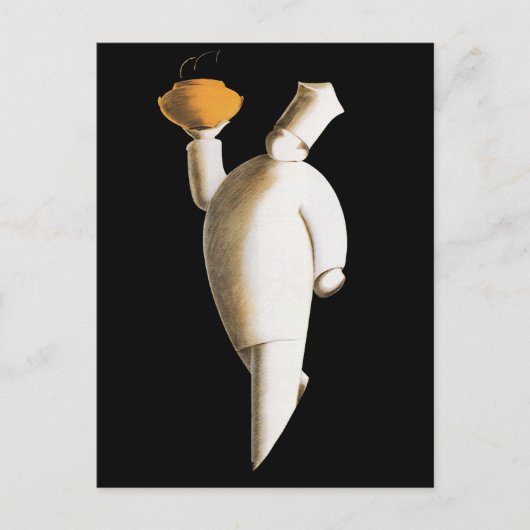 Art Deco Restaurant Koch, Vintages Business Postkarte (Vorderseite)