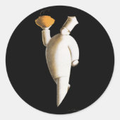 Art Deco Restaurant Koch, Vintages Business Runder Aufkleber (Vorderseite)