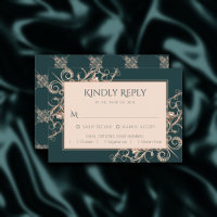 Art Deco Retro | Dunkelgrüne Kupfer-Entree-Option