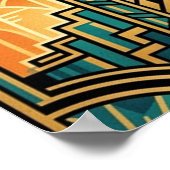 Art Deco Retro Film Strip Cartoon Character Poster (Ecke)