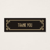 Art Deco Retro Frame Dunkles Geschenk Vielen Dank  (Rückseite)