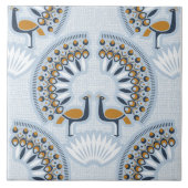 Art Deco Retro Peacock Fliese (Vorderseite)