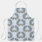 Art Deco Retro Peacock Schürze (Vorderseite)