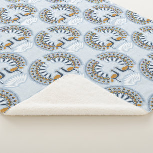 Art Deco Retro Peacock Sherpadecke