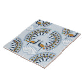 Art Deco Retro Pfau Fliese (Seite)