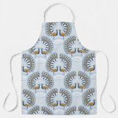 Art Deco Retro Pfau Schürze (Vorderseite)