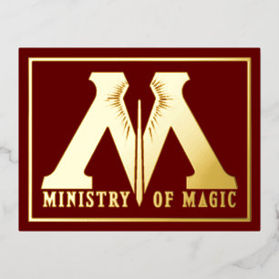 Art Deco Retro Red Gold Monogram M Vintage Kunst Folien Feiertagspostkarte