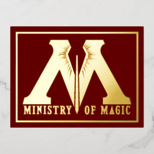 Art Deco Retro Rot Gold Monogramm M Vintage Art Folien Feiertagspostkarte