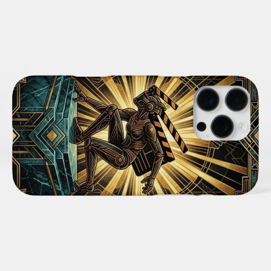 Art Deco Retro Sci-Fi iPhone 16 Pro Max Case  Hülle (Rückseite (Horizontal))