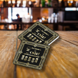 Art Deco Retro Silvester Verbot Bar Untersetzer