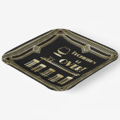 Art Deco Retro Silvesterverbot Bar Pappteller (Gewinkelt)