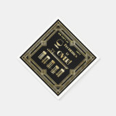 Art Deco Retro Silvesterverbot Bar Serviette (Ecke)