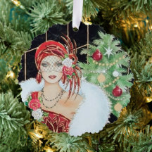 Art Deco Retro Vintag Text Dame hinzufügen