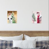 Art Deco retro vintage Christmas Bilderwand Sets (Schlafzimmer)