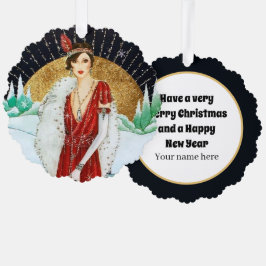 Art Deco Retro Vintager Text hinzufügen Ornament Karte