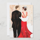 Art Deco Retro Vintages Paar Weihnachten (Vorderseite)