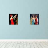 Art Deco Retro Weihnachten Bilderwand Sets (Holzboden)