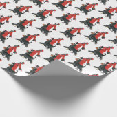 Art Deco Retro Weihnachtsfrau Geschenkpapier (Ecke)