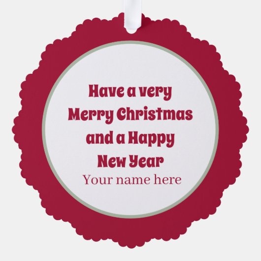 Art Deco Retro Weihnachtsfrauen Ornament Karte (Rückseite)