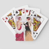 Art Deco Retro Weihnachtsfrauen Spielkarten (Rückseite)