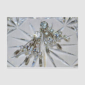 Art Deco Rhinestones Glamour Silvery Gray Seidenpapier (Vorderseite)