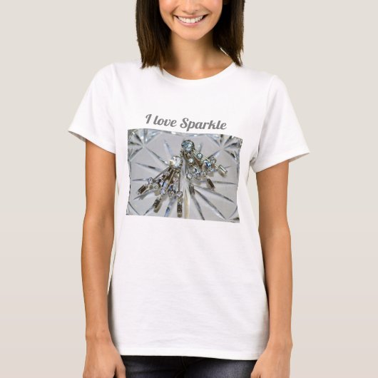 Art Deco Rhinestones Retro Glam T-Shirt (Vorderseite)