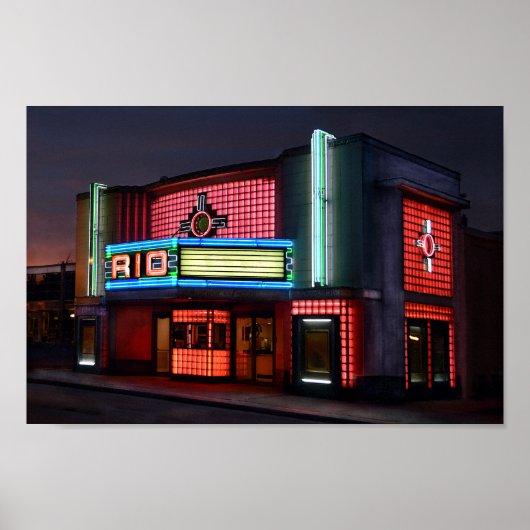 Art Deco Rio Theater, Overland Park, Kansas Poster (Vorne)
