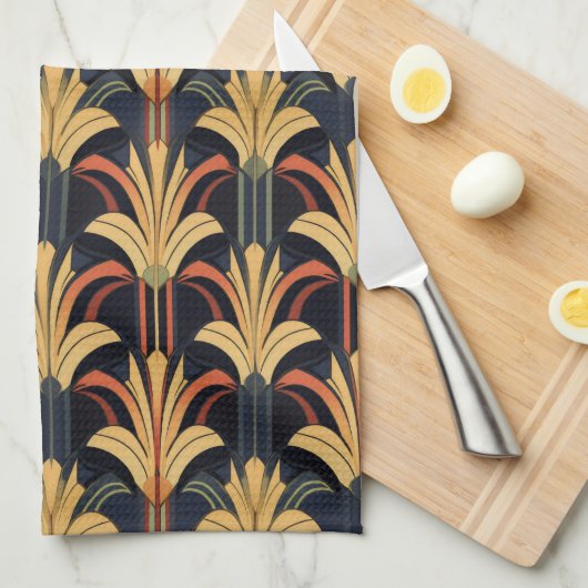 Art Deco Ristorante La Lanchetta Geschirrtuch (Viertel Falte)