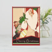 Art Deco Roaring 200 Open House Urlaub Einladung (Stehend Vorderseite)