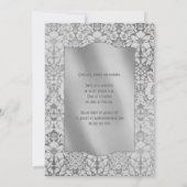 Art Deco Roaring 20 Silver Engagement Party Einladung (Rückseite)