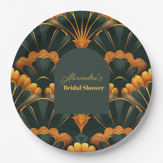 Art Deco Roaring 20er Brautparty Pappteller (Vorderseite)