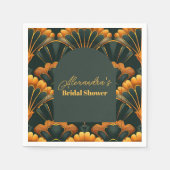 Art Deco Roaring 20er Brautparty Serviette (Vorderseite)