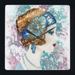 Art Deco Roaring 20er Jahre Frauen Square Wall 192 Quadratische Wanduhr<br><div class="desc">Diese Art Deko Acrylwanduhr ist perfekt für diese Rückenstromvibe!</div>