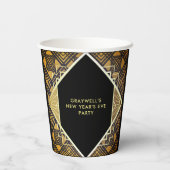 Art Deco Roaring 20's Couple New Year's Eve Party Pappbecher (Rückseite)