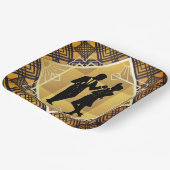 Art Deco Roaring 20's Couple New Year's Eve Party Pappteller (Gewinkelt)
