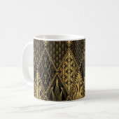 Art Deco Rodelbahn mit Aussicht Kaffeetasse (Vorderseite Links)