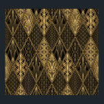 Art Deco Rodelbahn mit Aussicht Poster<br><div class="desc">Art Deco Muster. Nahtloser Schwarz-Gold Hintergrund. Metallische Muscheln oder Waagen zieren in Rhombus. Minimalistische geometrische Konstruktion. Vintage Linien. Motive aus den 1920-30er Jahren. Luxuriöses Vintages Flickwerk. Art Deco Muster - Schwarz und Gold Eleganz. Genießen Sie die luxuriösen Vintagen Farben. Treten Sie ein in die Opulenz von Deko Schwarz und Gold....</div>