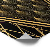 Art Deco Rodelbahn mit Aussicht Poster (Ecke)