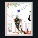 Art Deco Romantic Fashion Couple Poster<br><div class="desc">Vintage Illustration eines Flappers und eines bewundernswerten Gentleman,  der einen flüchtige Blick auf die modern gekleidete junge Frau schnickt. 彡 Quotemates 彡 das Alte,  die Rückgeworfenen,  die Torn und verblasst. Digital wiederhergestellte Vintage Kunst und Fotos Adobe Associate in Graphic Design and Illustration</div>