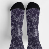 Art Deco römisch SPQR dunkle violette Ästhetik Kun Socken (Oben)