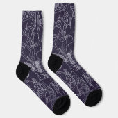 Art Deco römisch SPQR dunkle violette Ästhetik Kun Socken (Rechts)