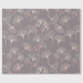 Art Deco Rosa Blattmuster Geschenkpapier (Flach)
