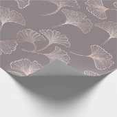 Art Deco Rosa Blattmuster Geschenkpapier (Ecke)