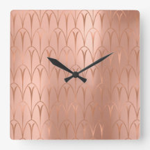 Art Deco Rose Gold Kupfergeometrie Minimal