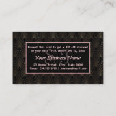 Art Deco Rose Gold Monogram Makeust Artist Rabattkarte (Rückseite)