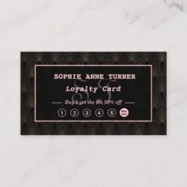 Art Deco Rose Gold Monogram Makeust Artist Treuekarte