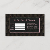 Art Deco Rose Gold Monogram Makeust Artist Treuekarte (Rückseite)