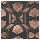 Art Deco Rose Gold Muscheln im Schwarzen Meer Stoff (Nahaufnahme)